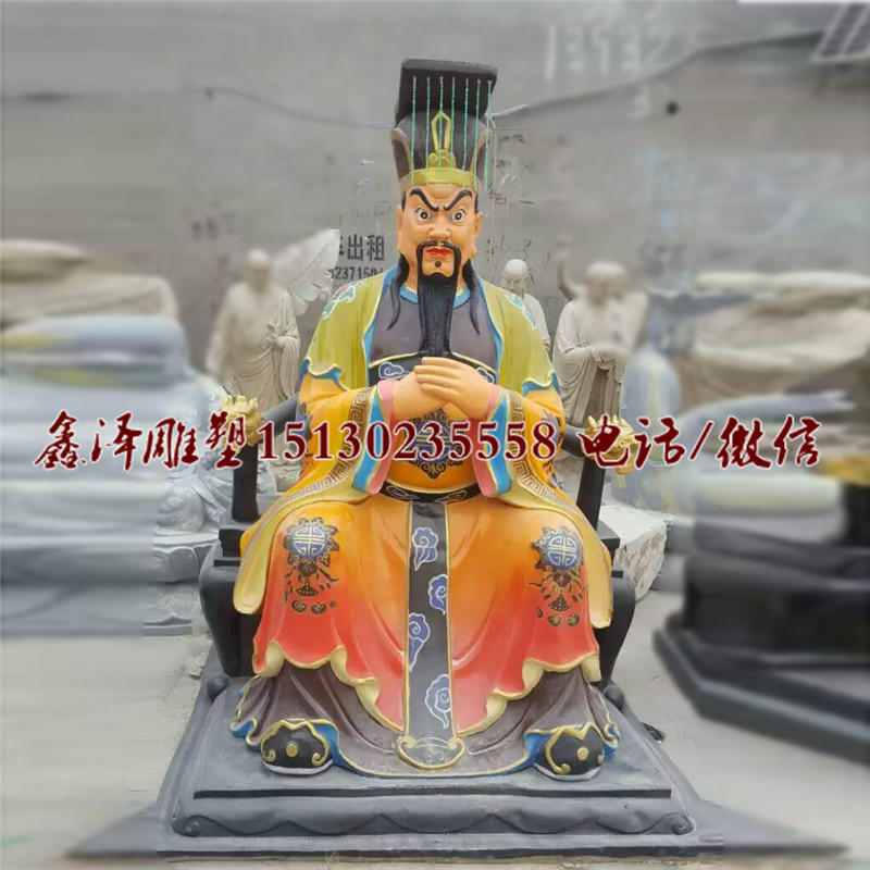 四海龍王玻璃鋼彩繪雕塑寺廟神像模型大型龍神龍王爺雕像擺件