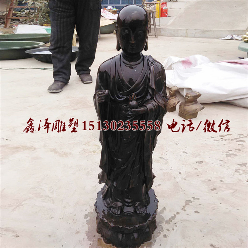 地藏王菩薩像地藏王佛像玻璃鋼雕塑彩繪仿銅 寺廟供奉佛像神像